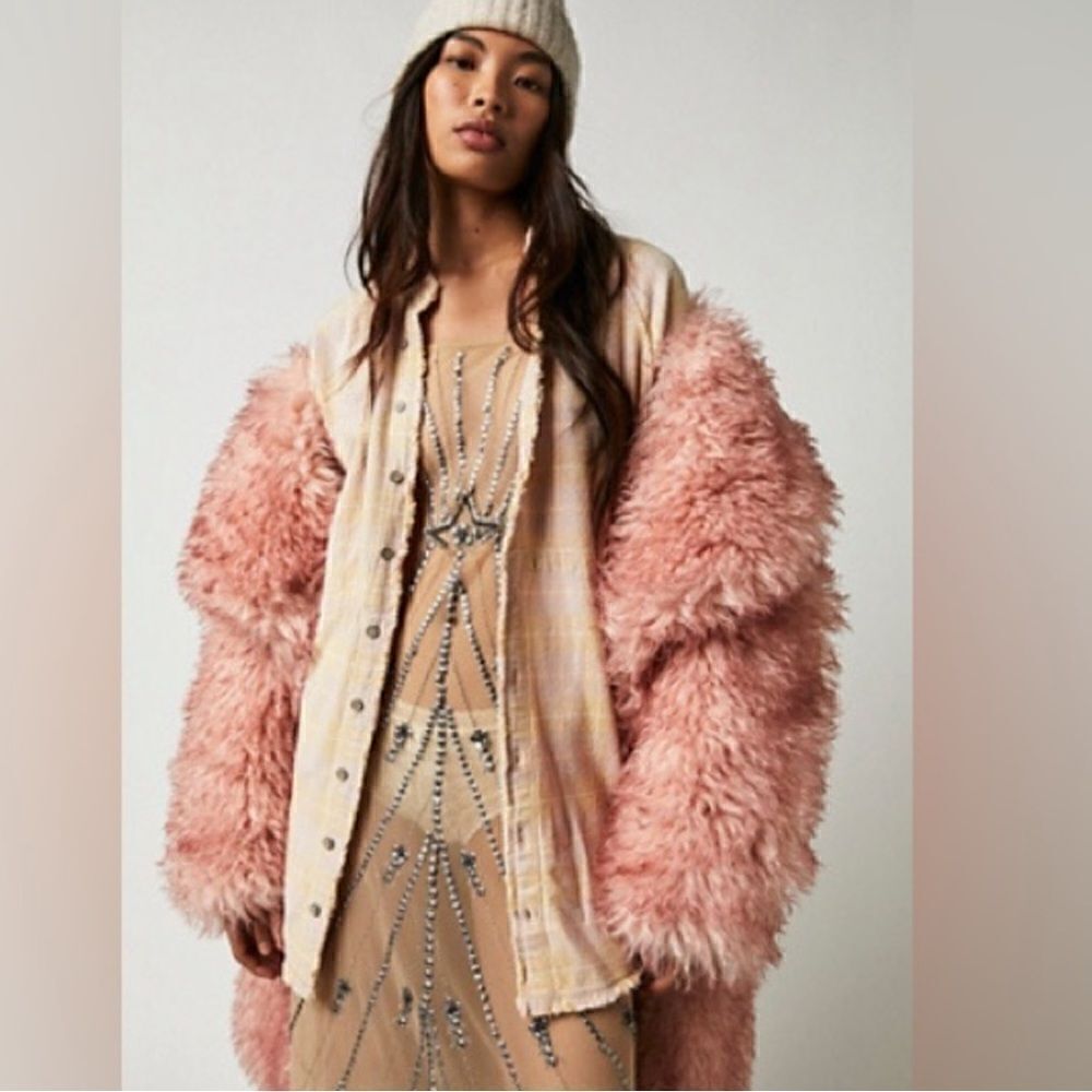 New Free People Helena Shearling Coat - Picture 6 of 11